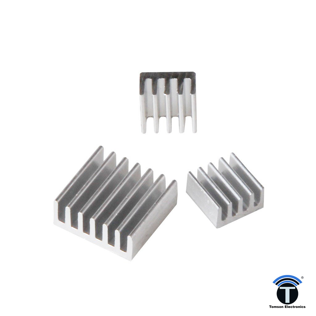 Pack Of 3 Aluminum Heatsink for Raspberry Pi Pack Of 3 Aluminum Heatsink for Raspberry Pi